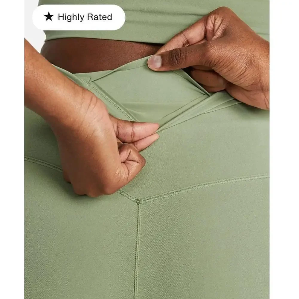 Women's Nike Training Shorts - Green - Size L - Picture 6 of 14